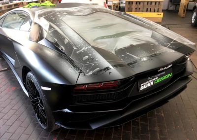 Steinschlagschutz Folierung an einem Lamborghini